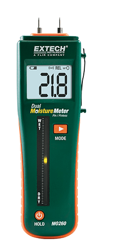 Máy đo độ ẩm gỗ và VLXD Extech MO260