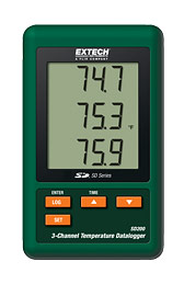 Máy ghi dữ liệu nhiệt độ 3 kênh Extech SD200