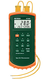 Máy đo nhiệt độ tiếp xúc 2 kênh Extech 421502